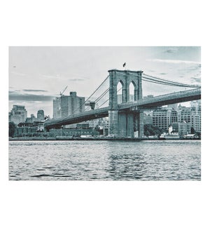 Brooklyn Bridge Printed Vinyl Placemat Grey