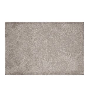 Ultimate Reversible Pvc Faux Leather Brushed Placemat Taupe/Cream