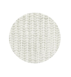 Etch Leaf Printed Soft Touch Placemat Grey