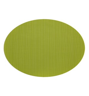 Linnea Rib Oval Vinyl Placemat Green