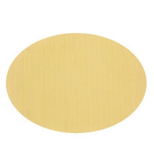 Linnea Rib Oval Vinyl Placemat Yellow