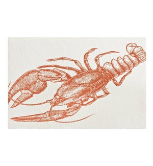 Lobster Printed Vinyl Placemat Red