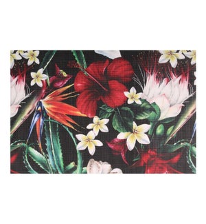 Midnight Tropical Printed Vinyl Placemat Multi