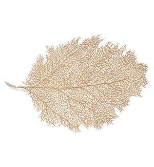 Medium Metallic Leaf Placemat Gold