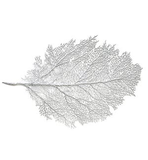Medium Metallic Leaf Placemat Silver