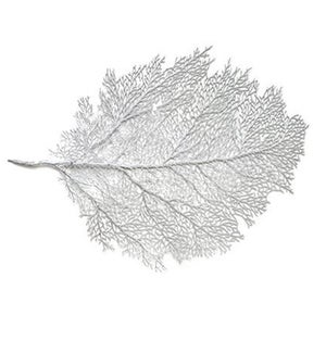 Large Metallic Leaf Placemat Silver
