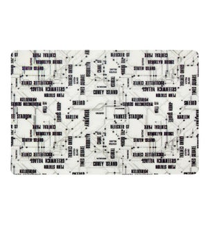 New York Subway Soft Touch Placemat Black