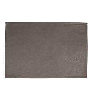 Grey Faux Leather Placemat Grey