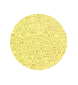 Trace Basketweave Round Placemat Yellow