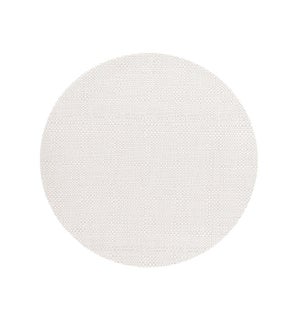 Trace Basketweave Round Placemat White
