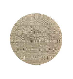 Trace Basketweave Round Placemat Linen