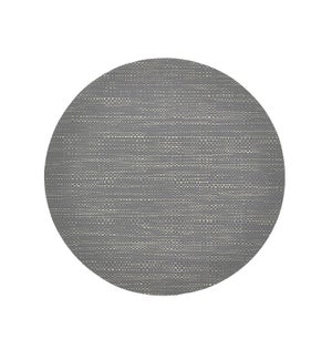 Trace Basketweave Round Placemat Grey