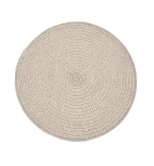 Urban Two Tone Woven Round Vinyl Placemat Natural