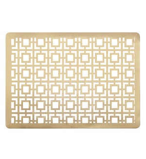 Squares Laser Cut PVC Placemat Gold
