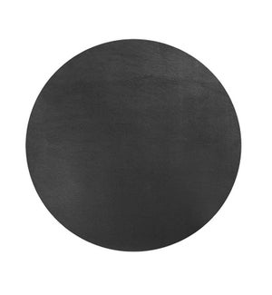 Studio Leather Round Placemat Black