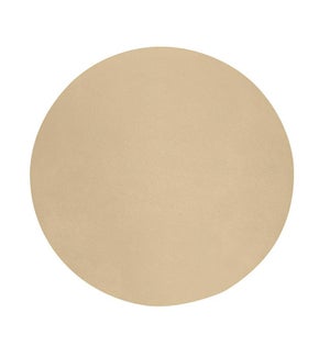 Studio Leather Round Placemat Champagne