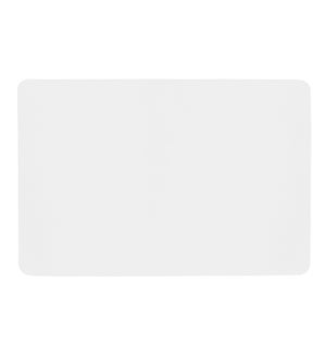 Studio Leather Rectangle Placemat White