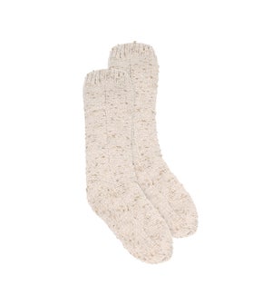 Tweed Chenille  Lounge Socks  Tan