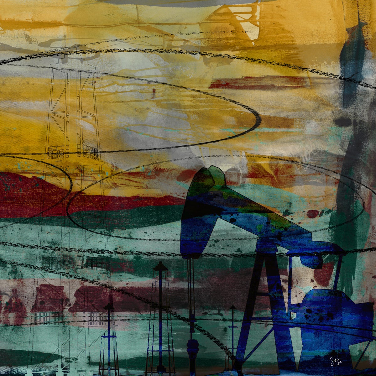 Oil Rig Abstract