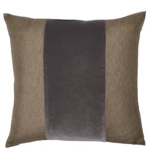 Franklin Velvet - Anchovy -  BAND Pillow - 22" x 22"