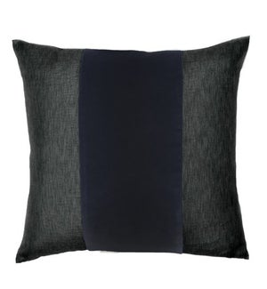 Franklin Velvet - Black -  BAND Pillow - 22" x 22"