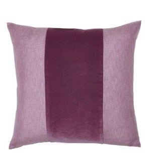 Franklin Velvet - Burgundy -  BAND Pillow - 22" x 22"