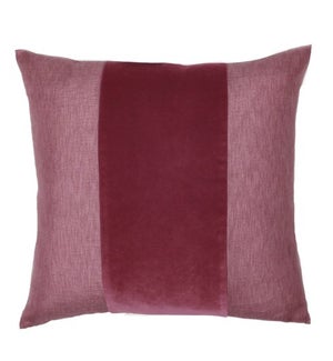 Franklin Velvet - Cordovan -  BAND Pillow - 22" x 22"