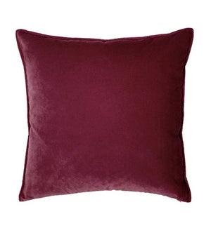Franklin Velvet - Cordovan -  Pillow - 22" x 22"