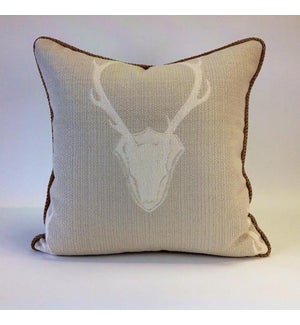 Oh Deer Tusk Pillow - 22" x 22"