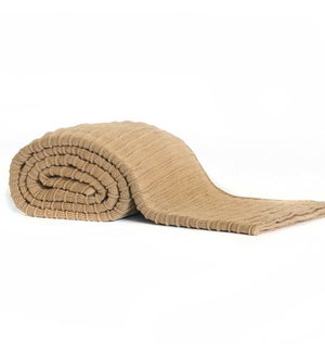 Pleated Knit - Camel - Throw