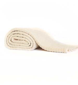 Pleated Knit - Ivory - Throw