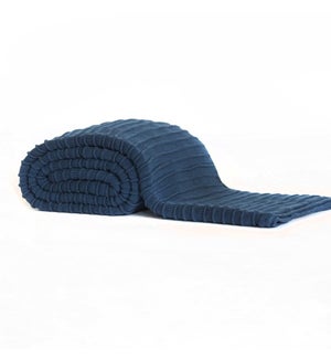 Pleated Knit - Lapis - Throw
