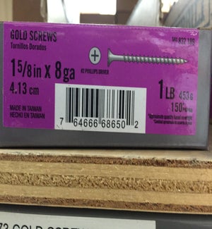 GOLD SCREWS - 1-5/8" - 1 LB