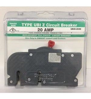 CIRCUIT BREAKER-20 AMP DOUBLE POLE-UBIZ-2020