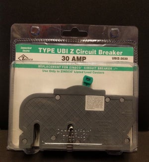 CIRCUIT BREAKER-30/30AMP DBLE POLE ZINSCO #R-38AL