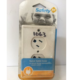 SAFETY OUTLET-SWIVEL-WHITE