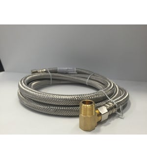 DISHWASHER SUPPLY LINE - 3/8"X3/8"X72"-STAINLESS