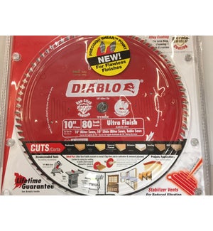 SAW BLADE - DIABLO - 10" - 80 TOOTH