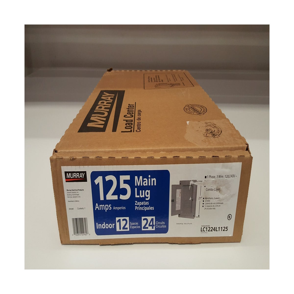 125AMP 12 SPACE 24 CIRCUIT INDOOR
