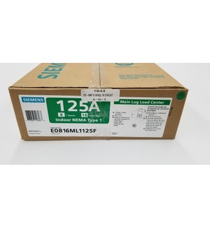 ELECTRICAL-125 AMP 8 SPACE 16 CIRCUIT LOAD CENTER