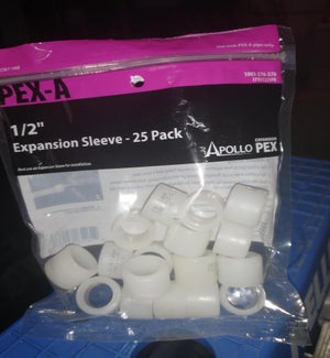 PEX-1/2 PEX-A EXPANSION SLEEVE/RING 25 PACK