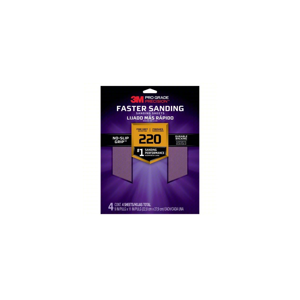 SANDPAPER 9 x 11 220 GRIT 15 PACK