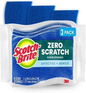 SUPPLY- SCOTCH BRITE ZERO SCRATCH SPONGE ( 3 PACK )