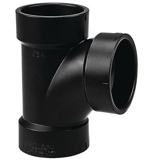 1 1/2" ABS DWV ALL HUB SANITARY TEE