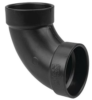 1 1/2" ABS DWV 90° HUB X HUB ELBOW