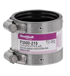 2 IN X 1 1/2 IN NEOPRENE SHIELDED COUPLING