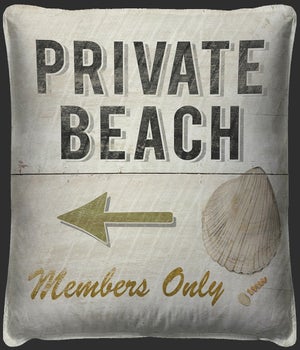 Private Beach Pillow