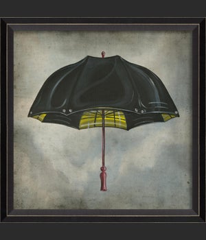 BC Black and Yellow Umbrella in clouds