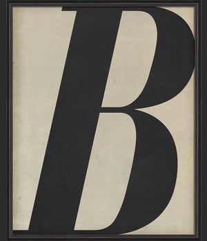 BC Letter B black on white