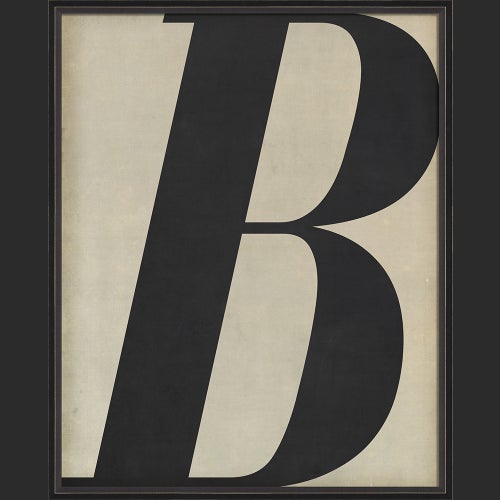 BC Letter B black on white